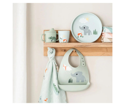 Babero de Silicona Playground Green