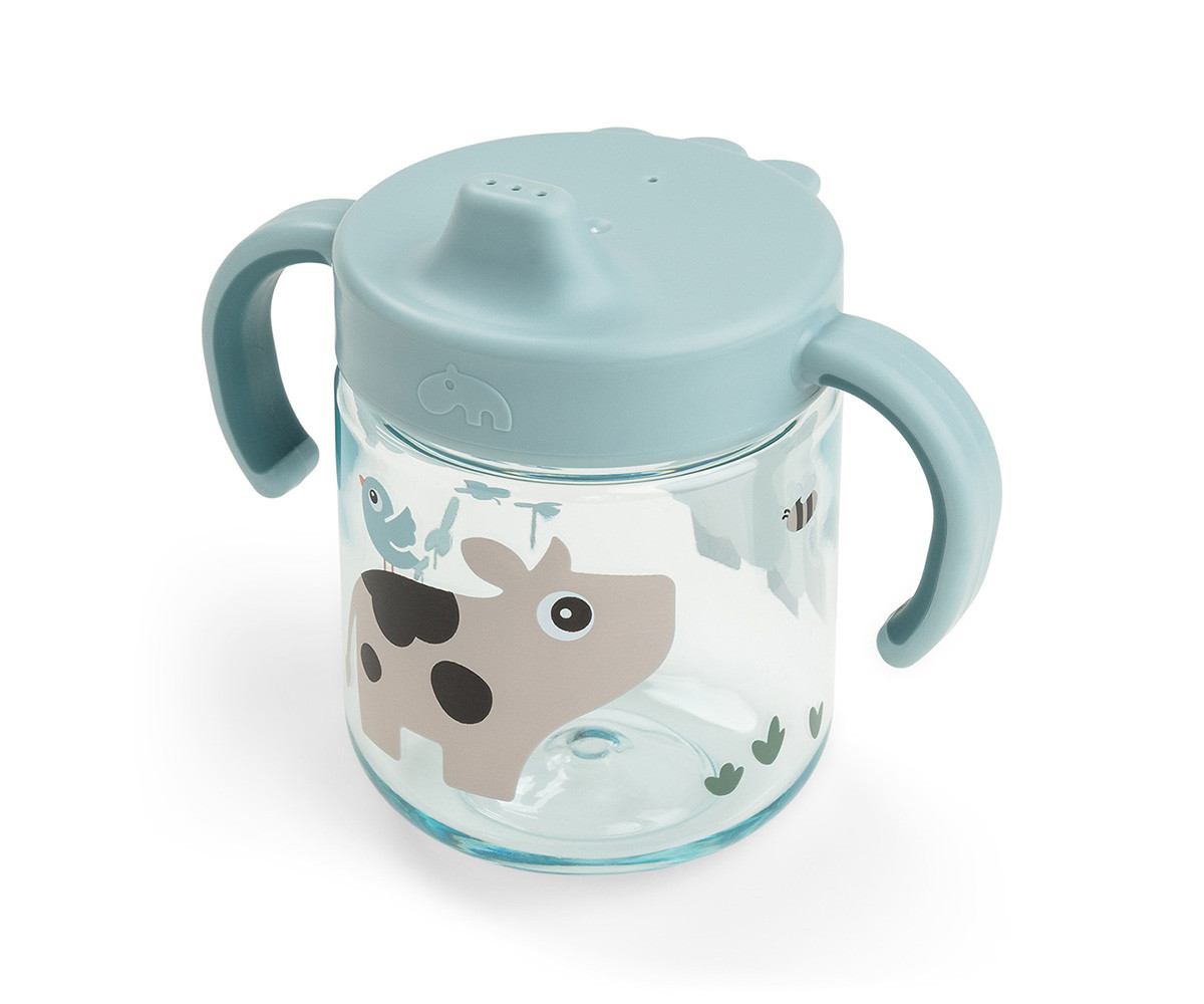 Taza de Aprendizaje Tritán Tiny Farm Blue