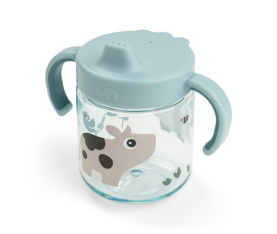 Taza de Aprendizaje Tritán Tiny Farm Blue
