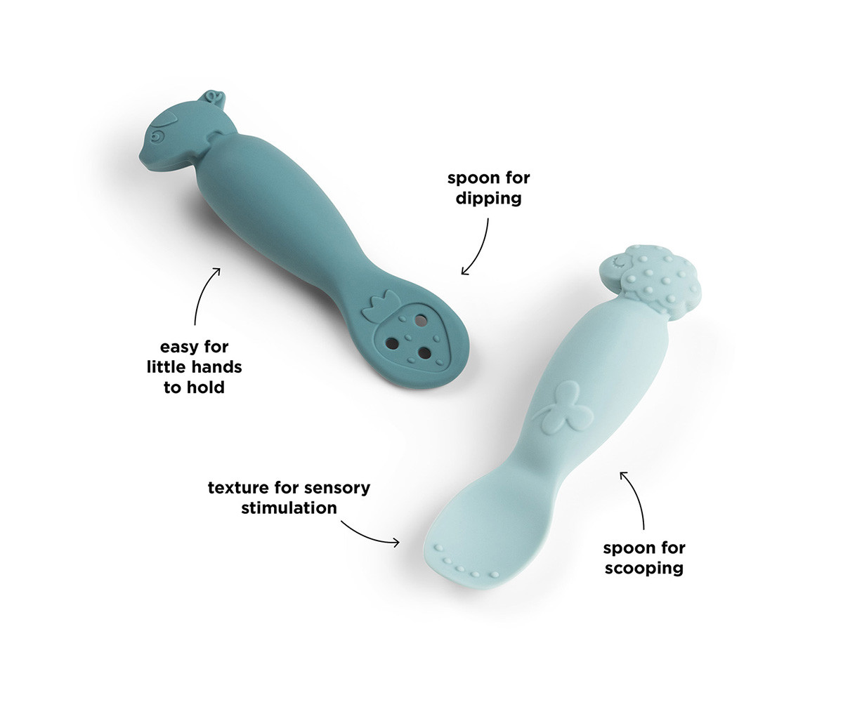 Set de Cucharas de Aprendizaje Tiny Farm Blue