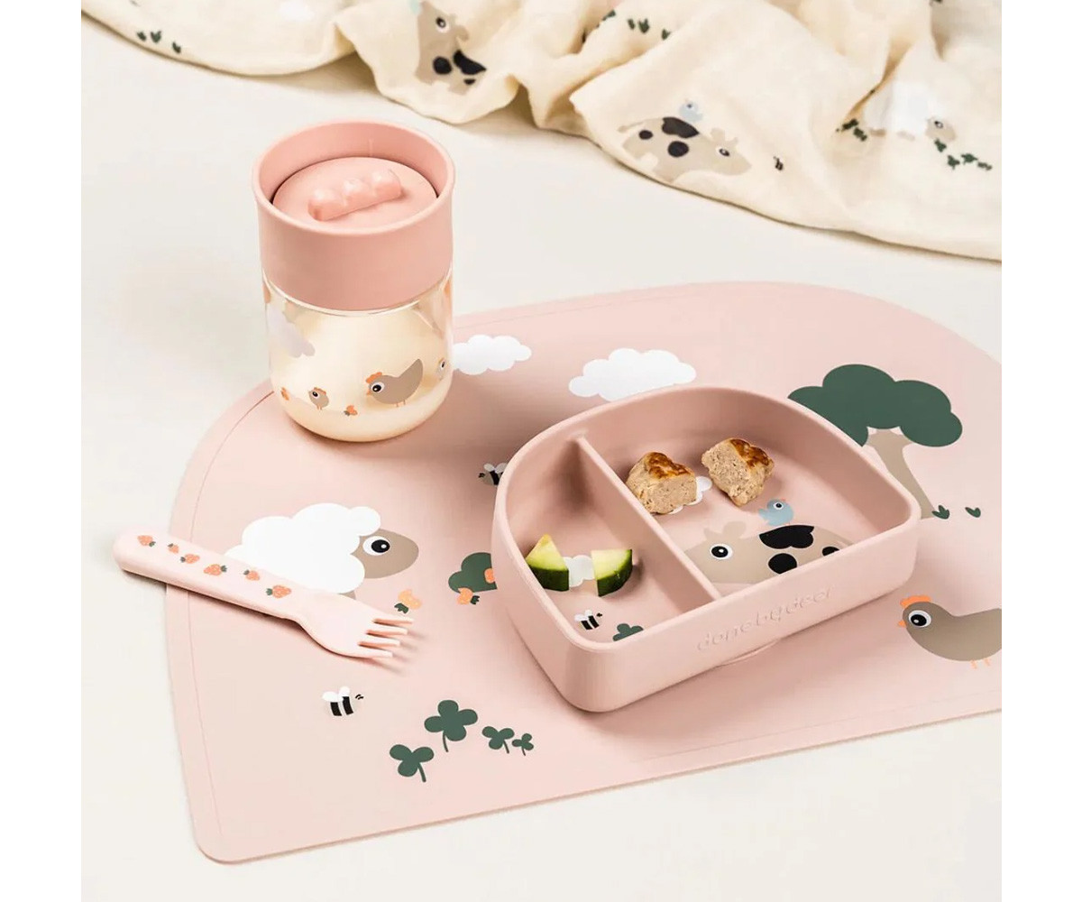 Vaso Antiderrame 360° Tiny Farm Powder