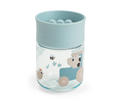 Vaso Antiderrame 360° Tiny Farm Blue