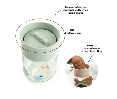 Vaso Antiderrame 360° Playground Green