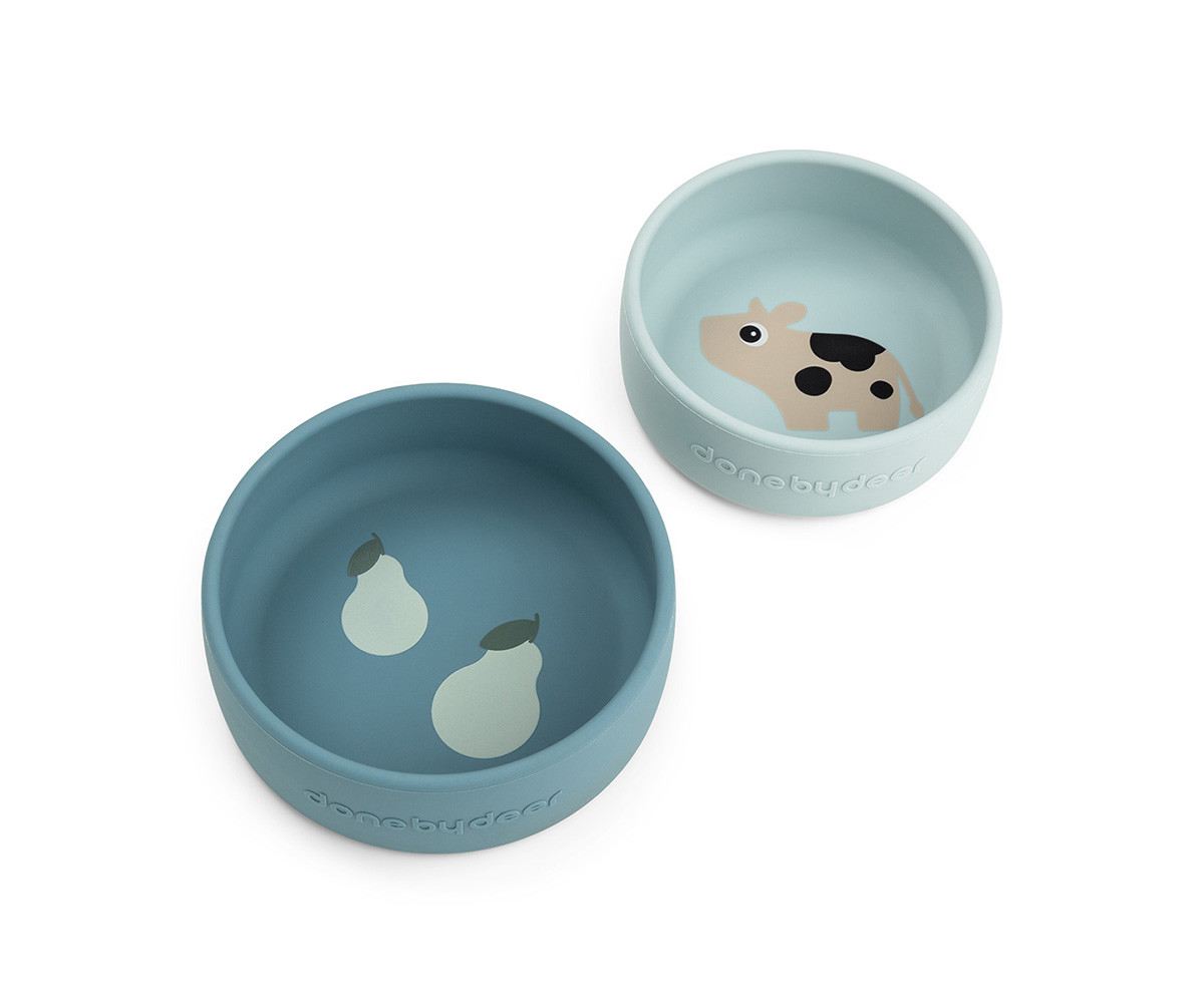 Set 2 Bol de Silicona Dotti Blue