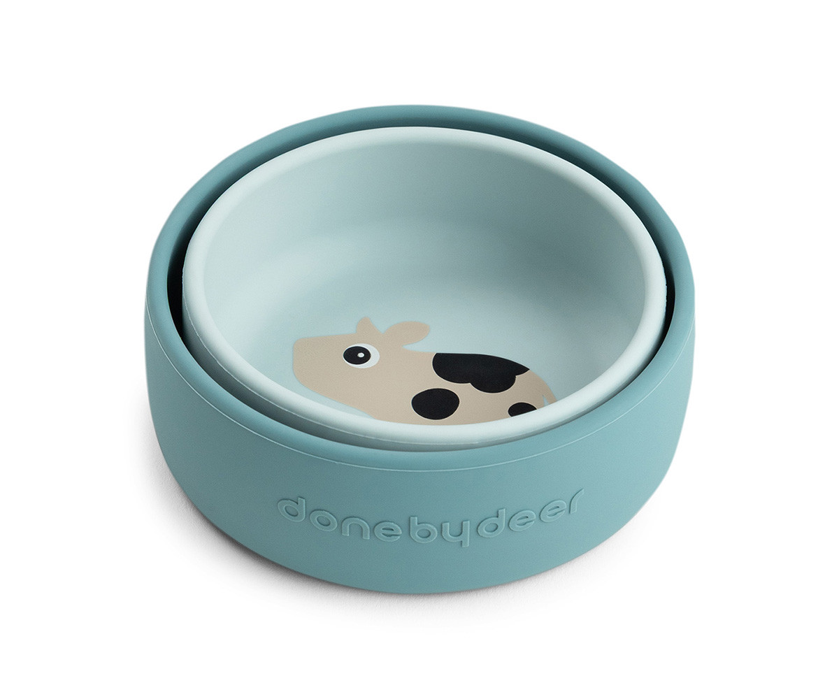 Set 2 Bol de Silicona Dotti Blue