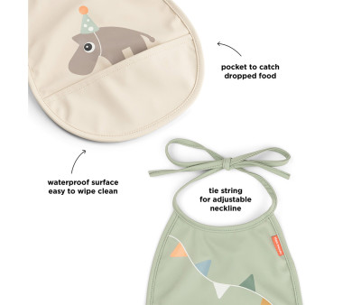 Pack 2 Baberos Pocket Celebration Sand