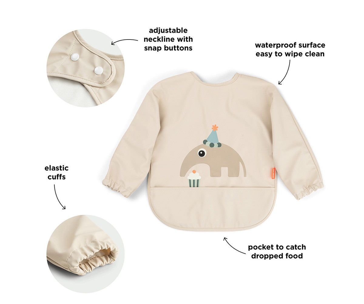 Babero con Mangas Celebration Sand 6-18m Personalizable