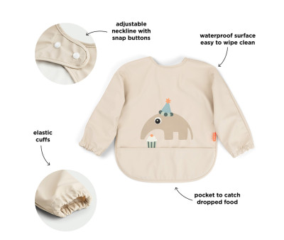 Babero con Mangas Celebration Sand 6-18m Personalizable