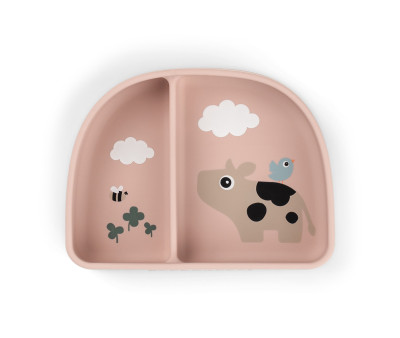 Plato con Compartimentos Stick&Stay Tiny Farm Powder