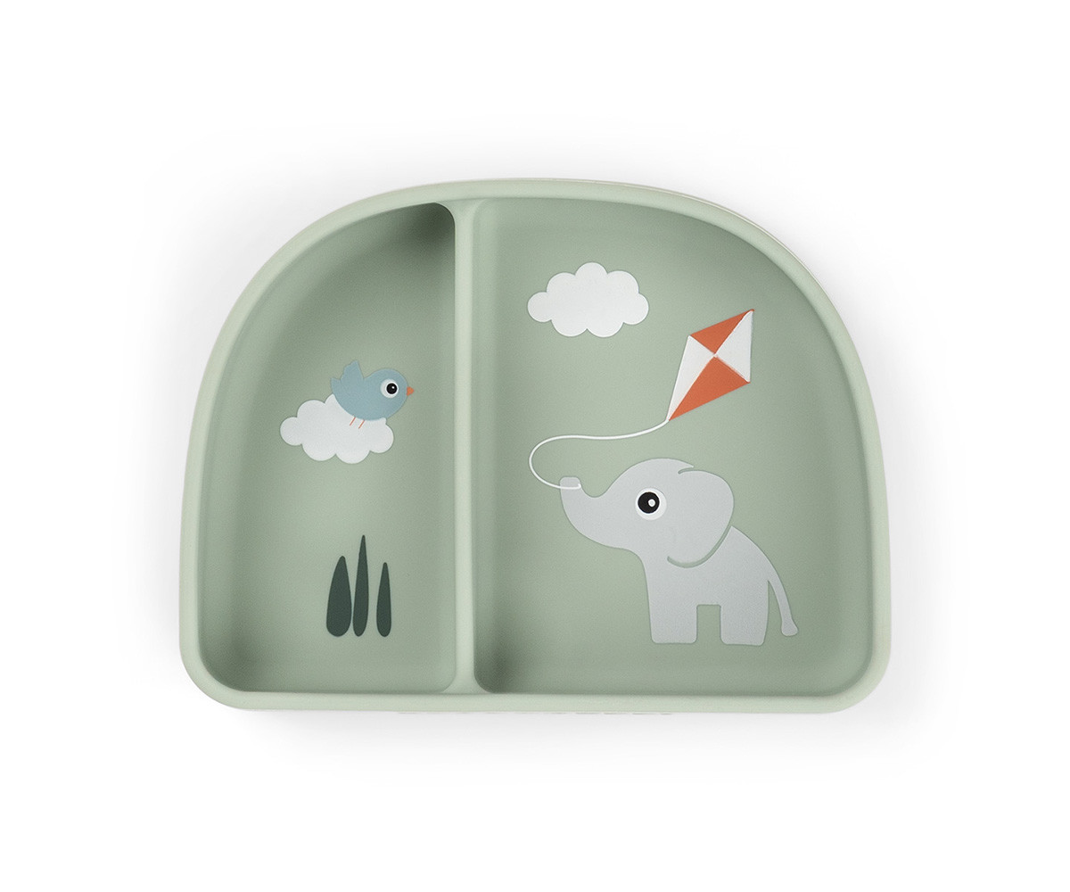 Plato con Compartimentos Stick&Stay Playground Green