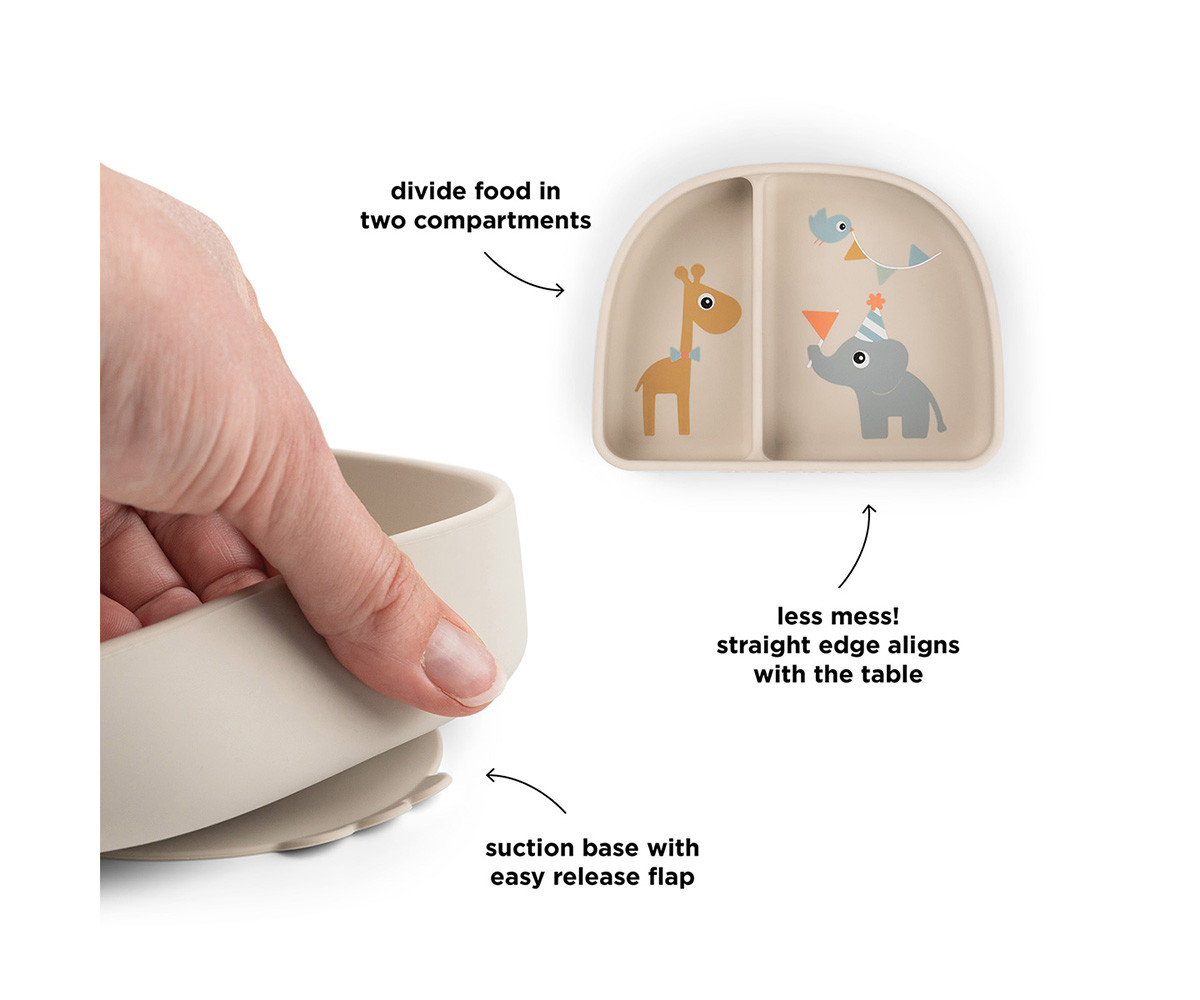 Plato con Compartimentos Stick&Stay Celebration Sand