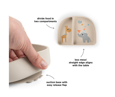 Plato con Compartimentos Stick&Stay Celebration Sand