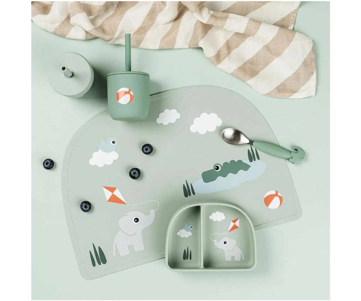 2 Bicchieri con Cannuccia Playground Green