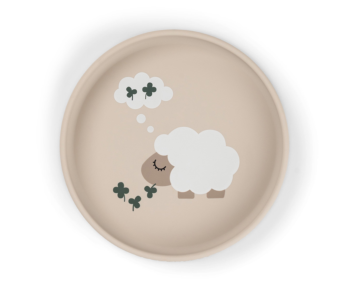 Plato de Silicone Stick&Stay Tiny Farm Sand
