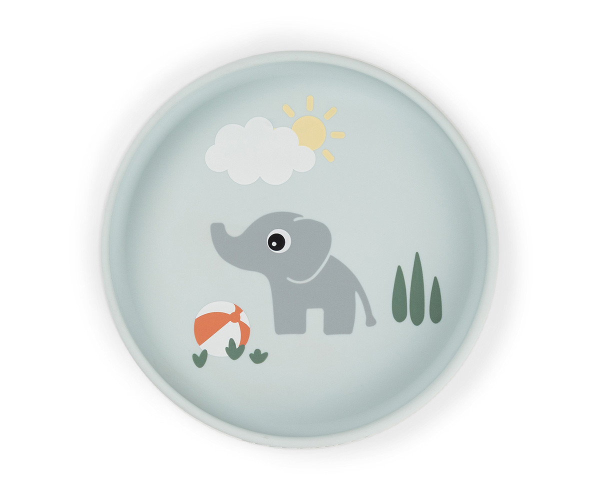 Plato de Silicone Stick&Stay Playground Blue