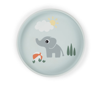 Plato de Silicone Stick&Stay Playground Blue