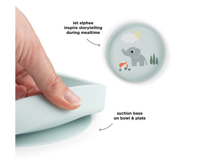 Plato de Silicone Stick&Stay Playground Blue