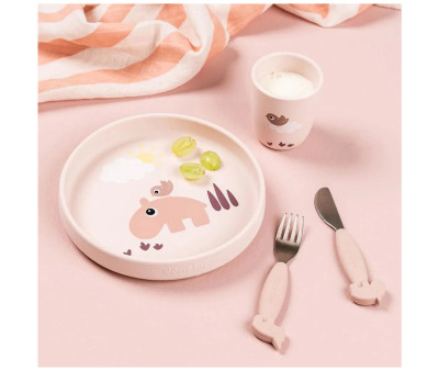 Plato de Silicone Stick&Stay Playground Powder