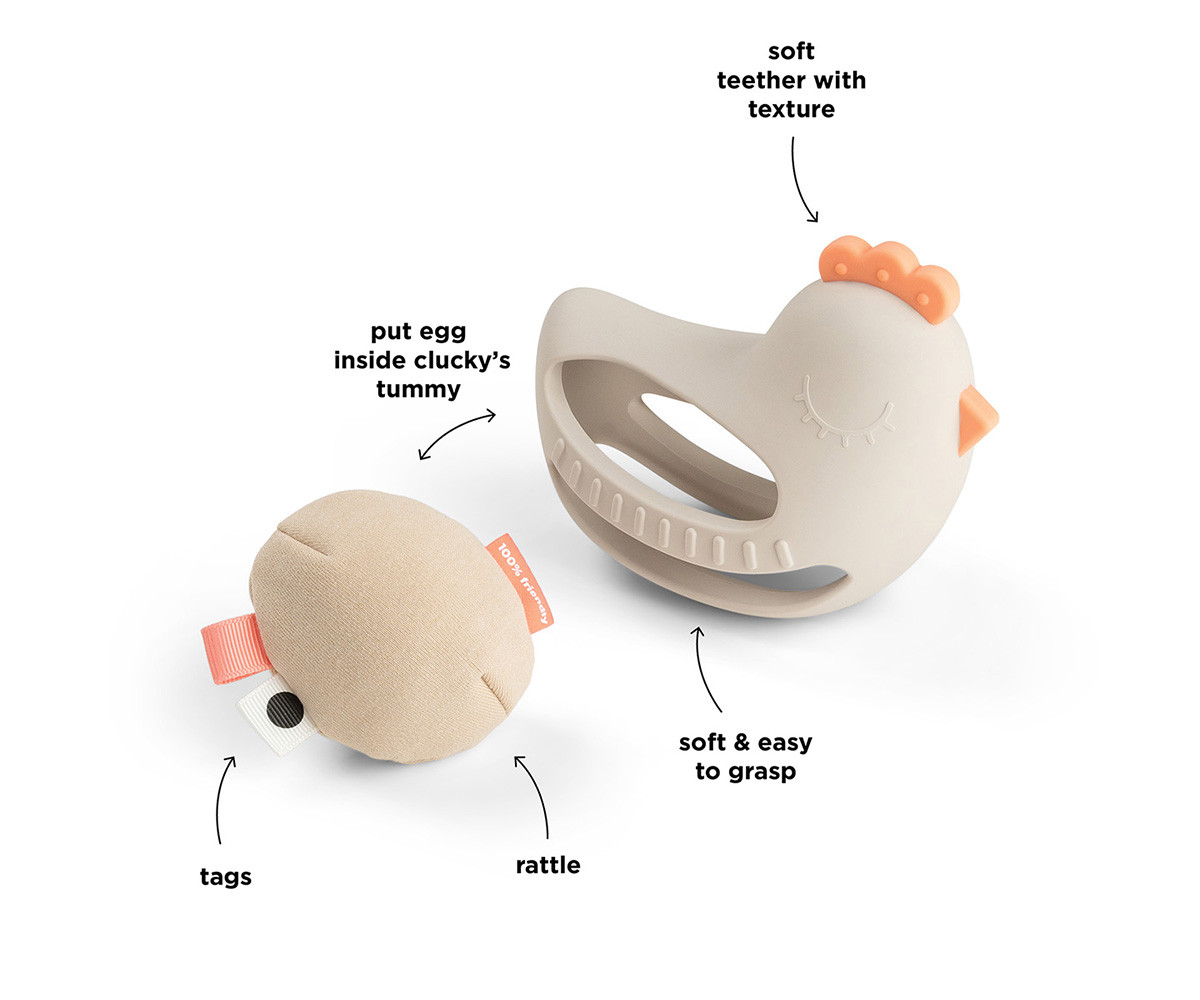 Mordedor y Sonajero Clucky Sand