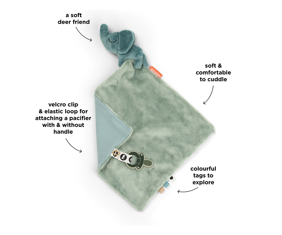 Doudou Chupetero Elphee Blue Personalizable