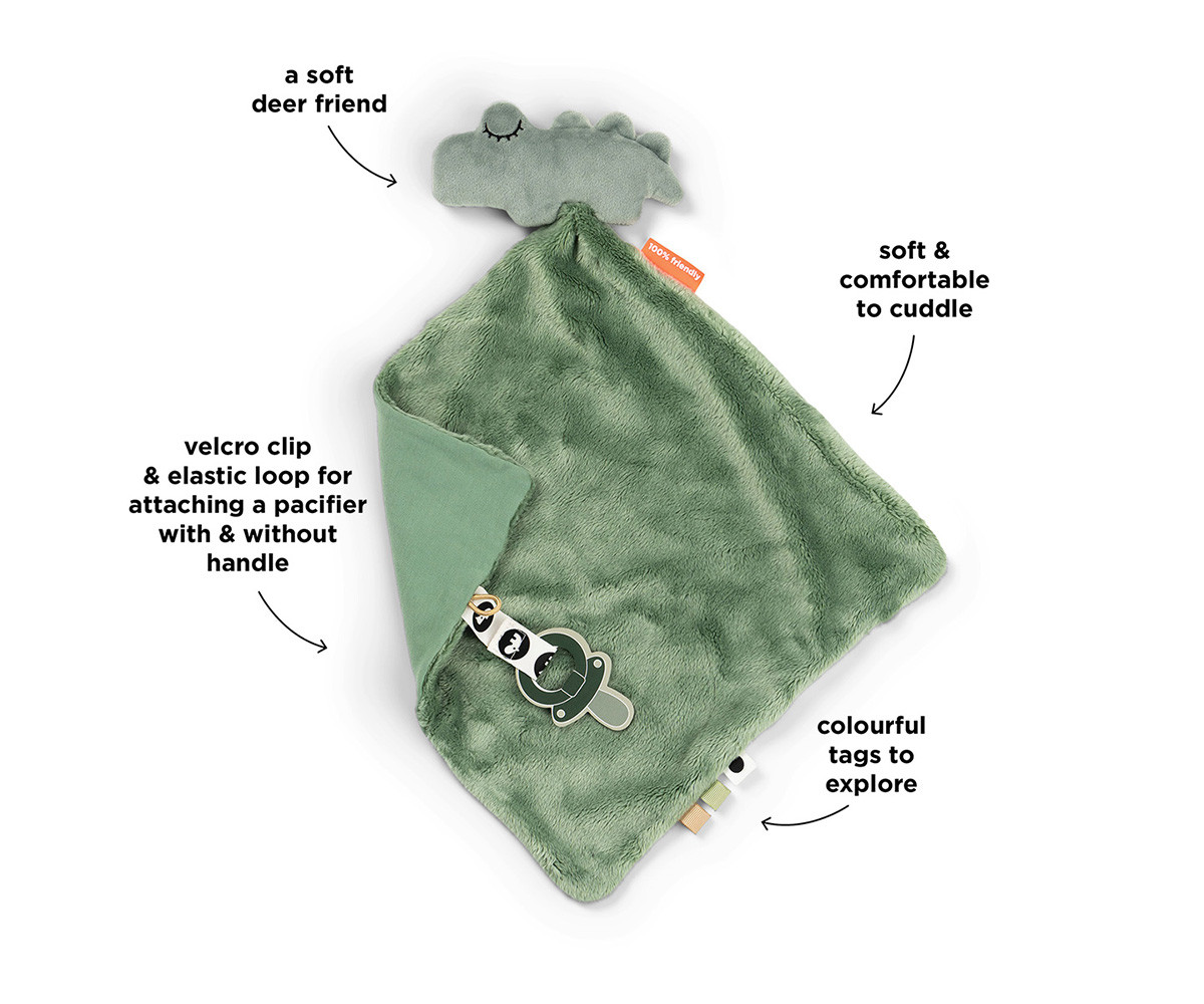 Doudou Chupetero Croco Green Personalizable