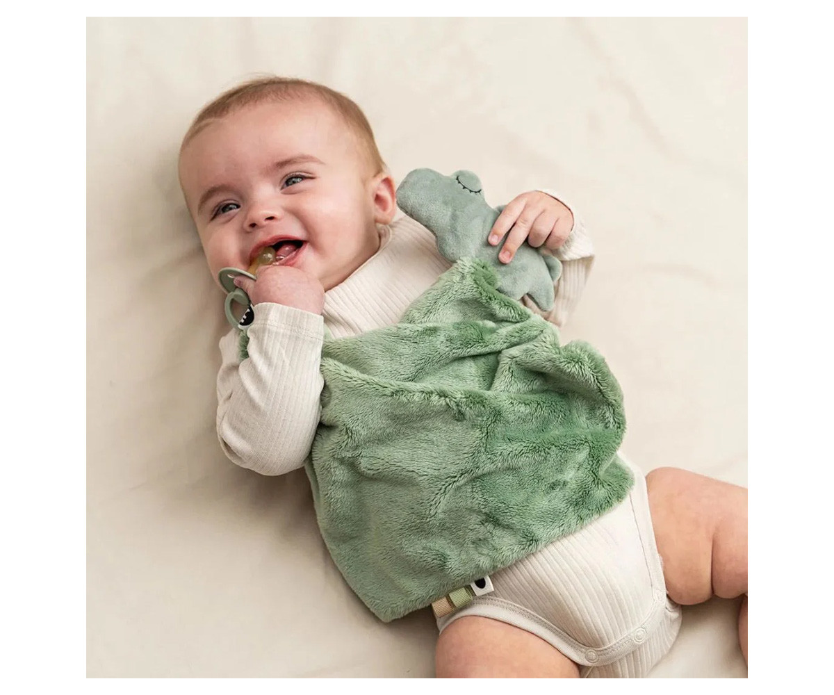 Doudou Chupetero Croco Green Personalizable