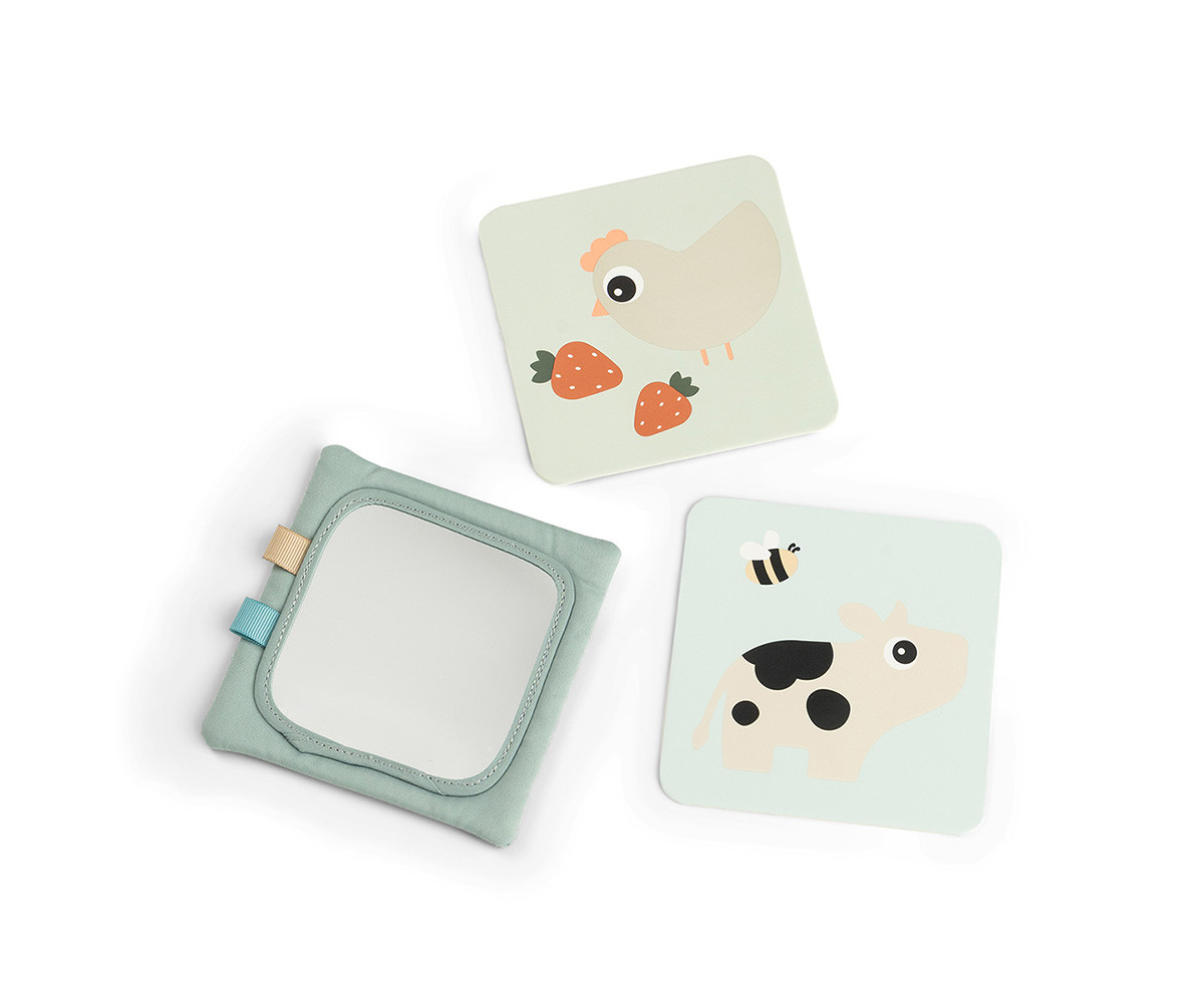 Porta Tarjetas con Espejo Tiny Farm Green