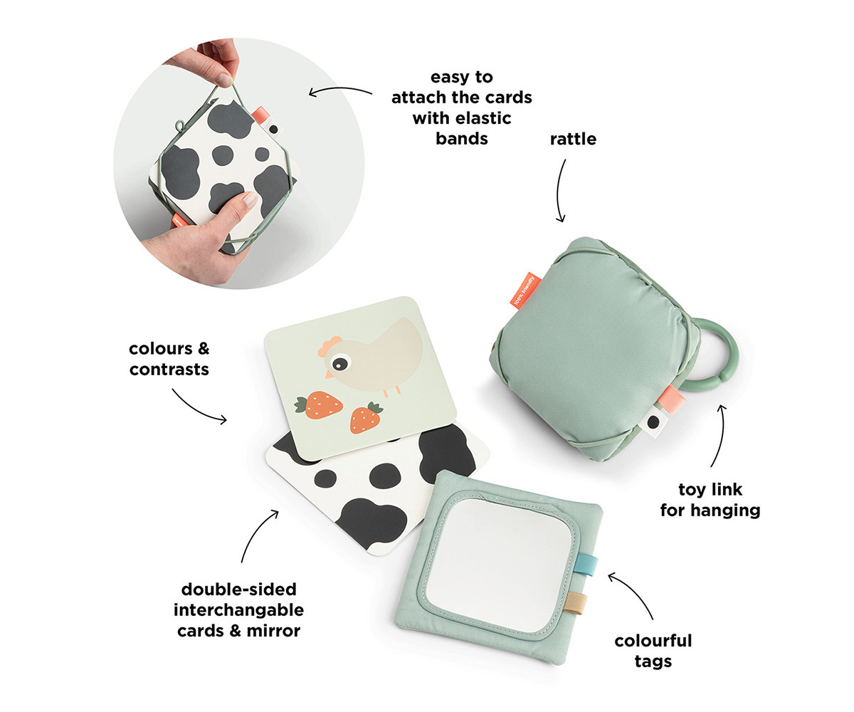 Porta Tarjetas con Espejo Tiny Farm Green