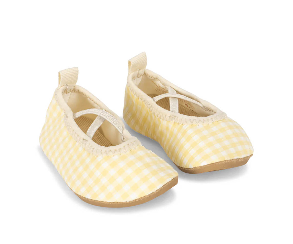 Chaussons de Plage Etta Banana Almond Check