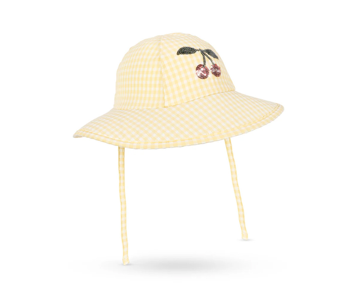 Gorrito de Playa Etta Banana Almond Check
