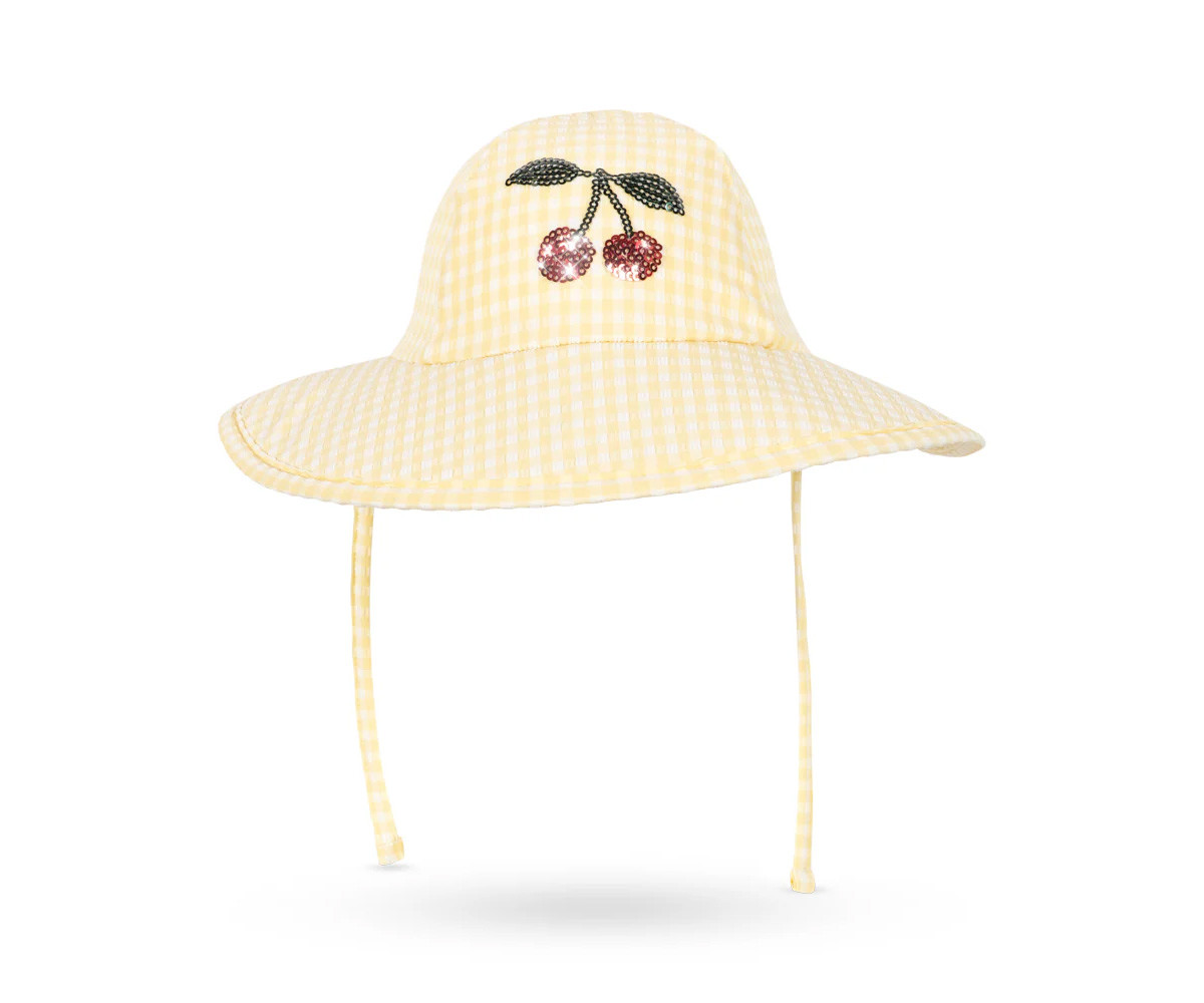 Gorrito de Playa Etta Banana Almond Check