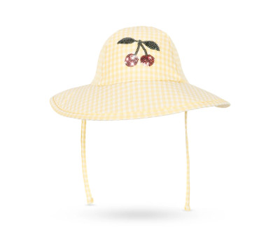 Gorrito de Playa Etta Banana Almond Check