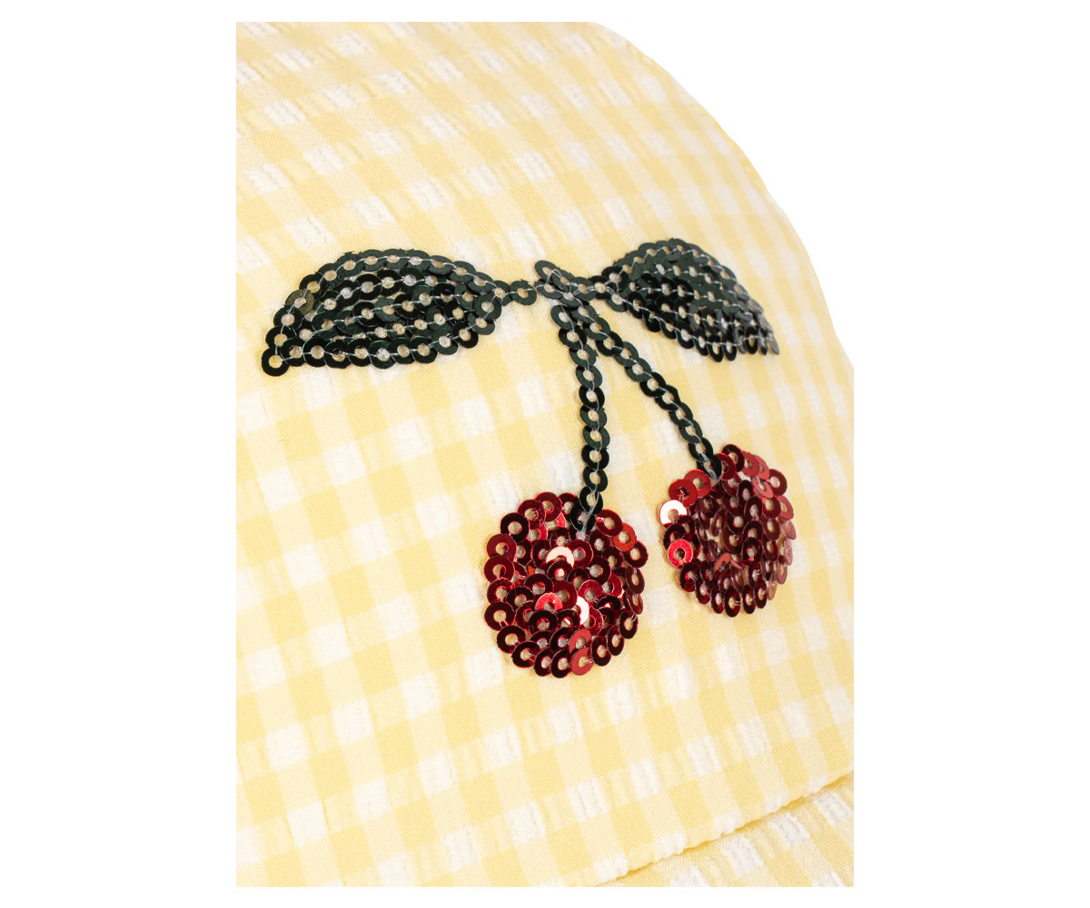 Gorrito de Playa Etta Banana Almond Check