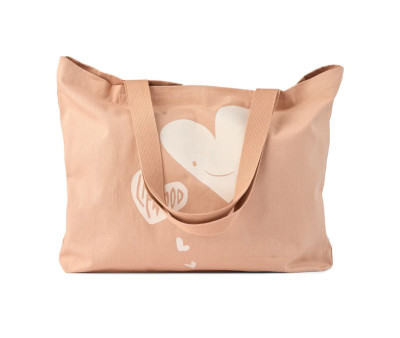 Sac Totebag Large Hearts/Pale Tuscany