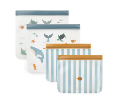 4 Sachets Réutilisables Rebus Sea Creature/Sandy