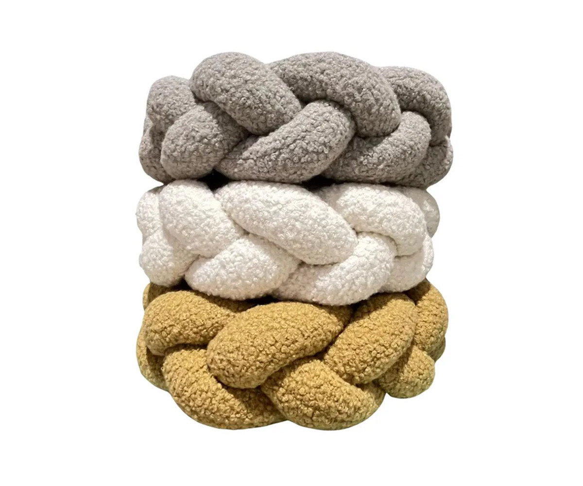 Trenza Protector de Cuna Teddy 180 cm Blanca