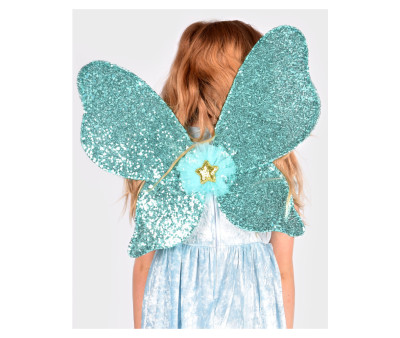 Alas de Mariposa Azul Turquesa