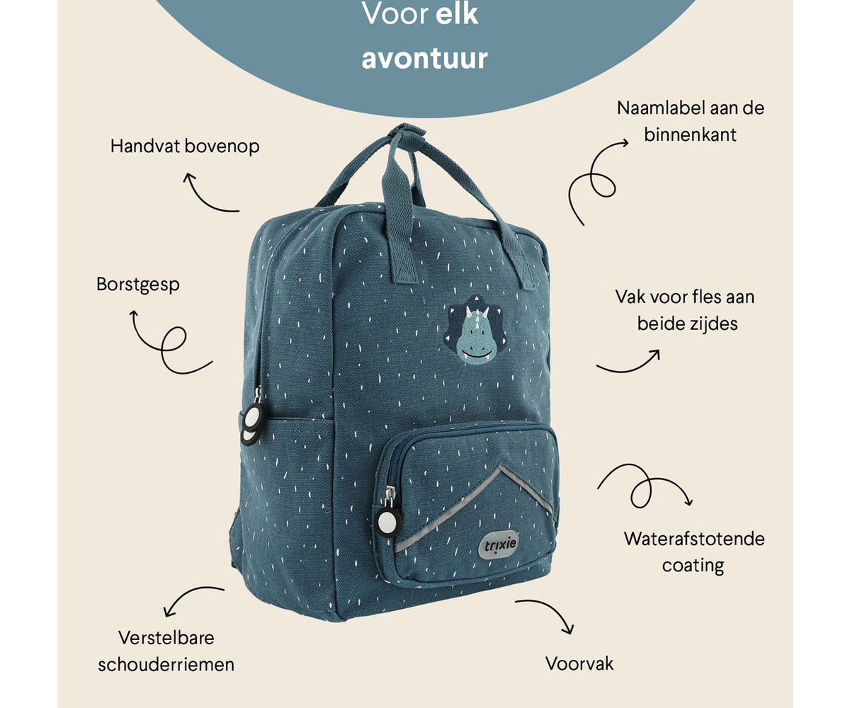 Grand Sac à Dos Primaire Mr. Triceratops Personnalisable