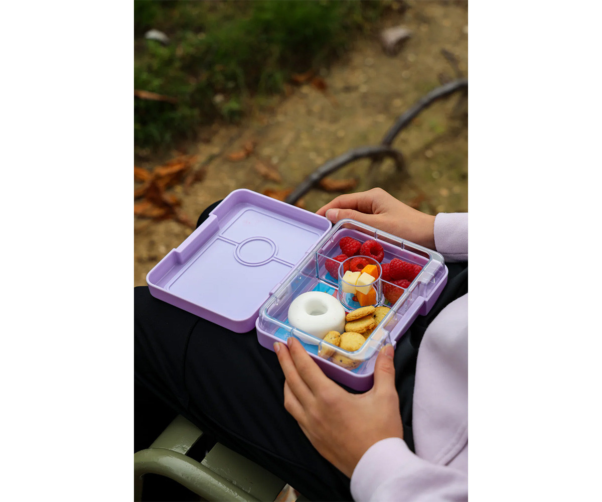 Lunch Box Snack Purple Tray Unicorn 3 Compartments