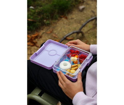 Lunch Box Snack Purple Tray Unicorn 3 Compartments