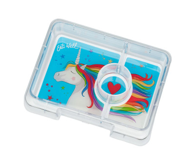 Lunch Box Snack Purple Tray Unicorn 3 Compartments