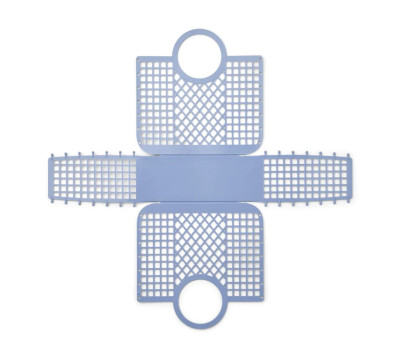 Bolsa Playa Samantha Basket Dusty lavender