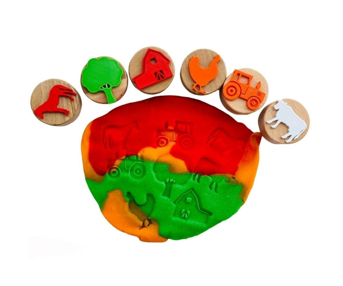 6 Sellos de Madera ChildGen Farm