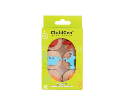 6 Sellos de Madera ChildGen Dinosaurs