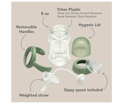 2 Pajitas de Repuesto con Peso y Cepillo Limpiador Taza Transitional Noüka