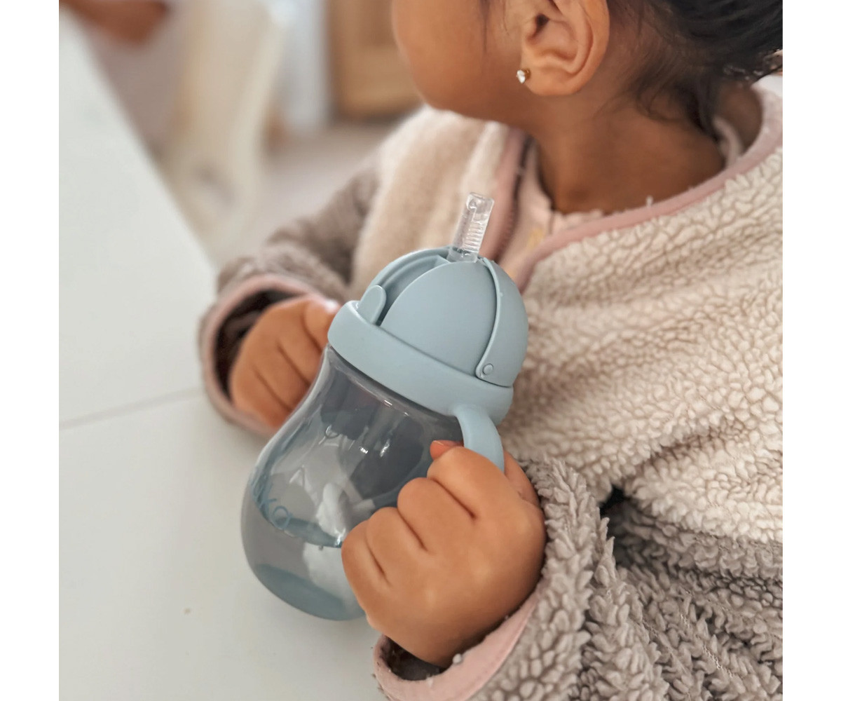 Taza Antiderrame Non-Spill con Pajita Flexible con Peso 240ml Wave