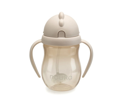 Taza Antiderrame4 Non-Spill con Pajita Flexible con Peso 240ml Soft Sand