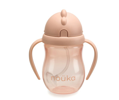 Taza Antiderrame Non-Spill con Pajita Flexible con Peso 240ml Soft Blush