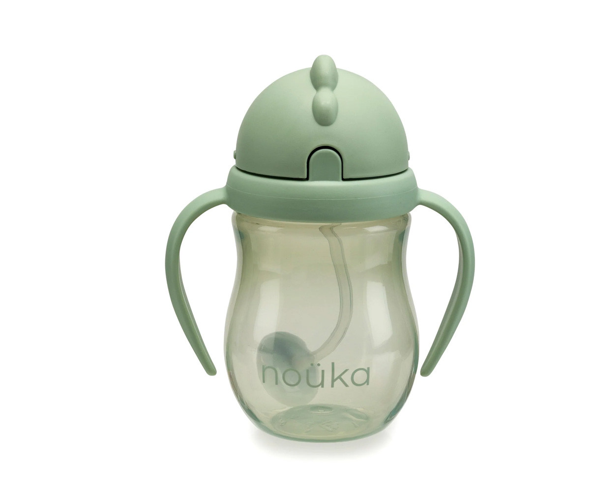 Taza Antiderrame Non-Spill con Pajita Flexible con Peso 240ml Moss