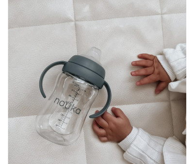 Taza Transitional con Pajita Flexible con Peso 240ml Soft Sand